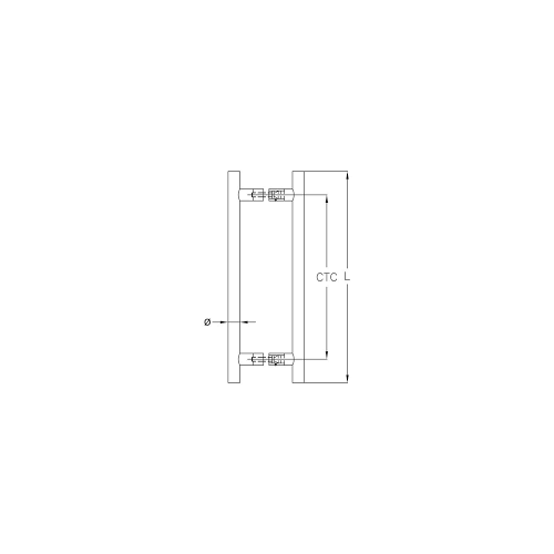 Dorma H Type Pull Handle 450x25 mm, XL-C 3003A